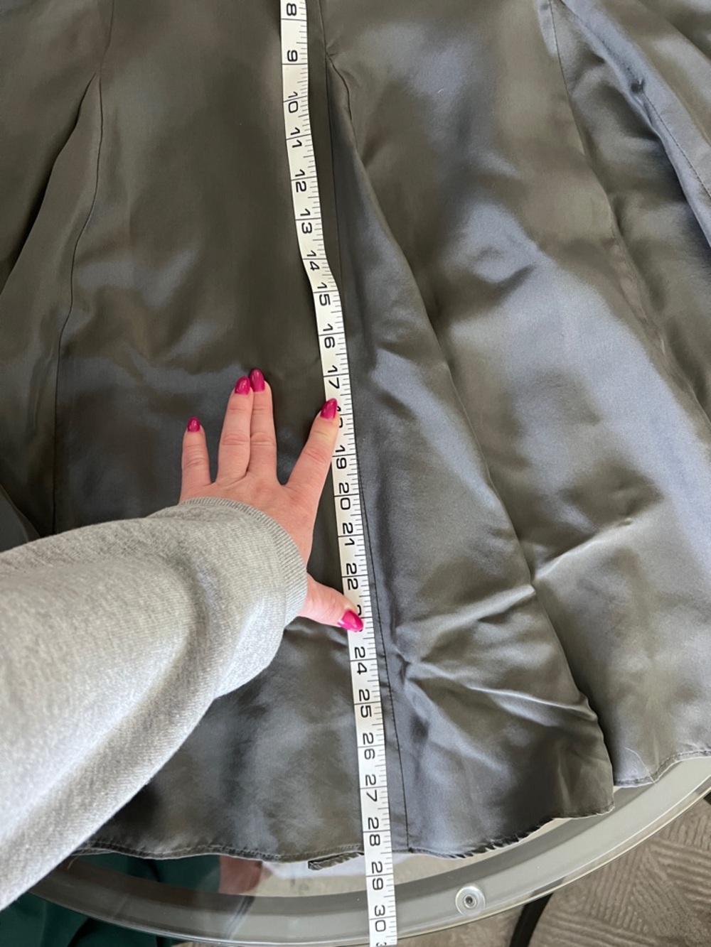 100% Silk Sundance charcoal Midi Skirt - Picture 12 of 12